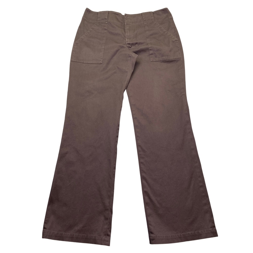 VTG Banana Republic Womens Brown Stretch Bootcut Utility Trousers Pant Sz 10 Y2K